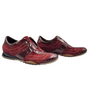 Cole Haan Burgundy Red Nike Air Stitch Slip On Leather Sneaker Women’s Size 7B